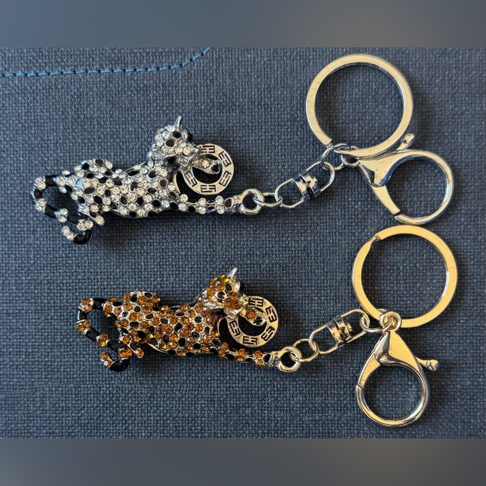 Set of Effy panther keychains